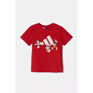 adidas tricou copii culoarea roșu, cu imprimeu, JF3623 imagine