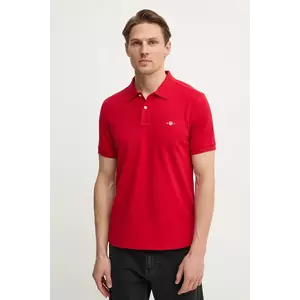 Gant polo de bumbac culoarea rosu, neted imagine