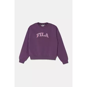 Fila bluză LOLLAR culoarea violet, cu imprimeu, FAT0579 imagine