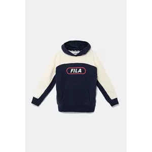 Fila bluză copii LUCKA culoarea albastru marin, cu glugă, cu imprimeu, FAT0567 imagine