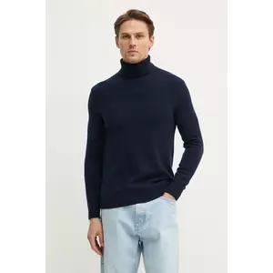 FROM FUTURE pulover barbati, culoarea albastru marin, cu guler, MPL00054 imagine