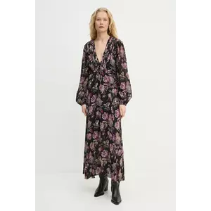 The Kooples rochie culoarea negru, maxi, dreaptă, FROB29079K imagine