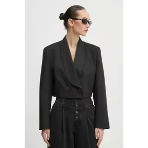 MUNTHE sacou SILVIE culoarea negru, cu doua randuri de nasturi, modelator, 244150124412 imagine
