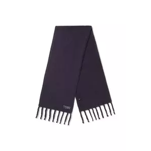 Tous esarfa din amestec de lana TEXTIL culoarea albastru marin, neted, 2002203333 imagine