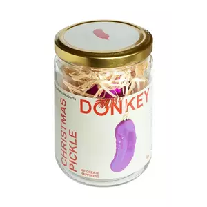 Donkey globuri de pom Christmas Pickle culoarea roz imagine