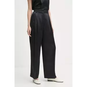 Day Birger et Mikkelsen pantaloni din amestec de in Enzo culoarea negru, lat, high waist, DAY65243533 imagine