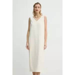 Theory rochie culoarea bej, midi, dreaptă, O1109601 imagine