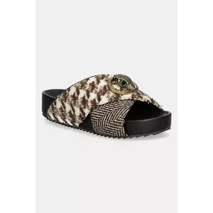 Kurt Geiger London papuci Chelsea Cross Strap Dr femei, culoarea bej, 3973139609 imagine