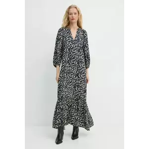 BA&SH rochie culoarea bleumarin, maxi, dreaptă, 1H24AGAT imagine