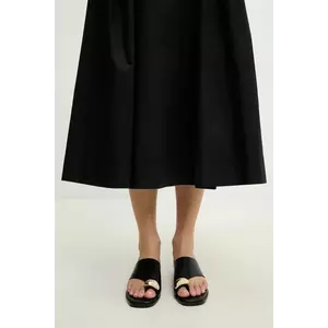 Answear Lab slapi de piele femei, culoarea negru imagine