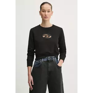 Diesel bluză F-SLIMMY-OD SWEAT-SHIRT femei, culoarea negru, cu imprimeu, A09931.0GRAC imagine