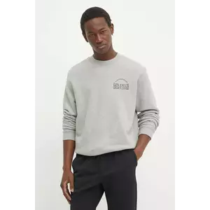 Les Deux hanorac de bumbac bărbați, culoarea gri, cu imprimeu, LDM200173 imagine