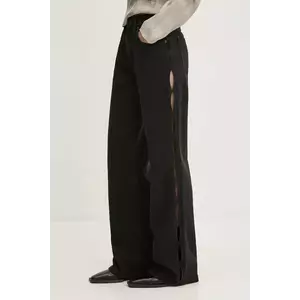 PURPLE BRAND jeans WIDE SIDE CUT OUT femei, culoarea negru, D2001-WCBL224 imagine