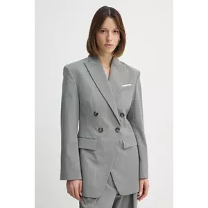 Day Birger et Mikkelsen sacou din lână Elenora culoarea gri, cu doua randuri de nasturi, uni, DAY65243559 imagine