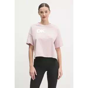 Dkny tricou din bumbac femei, culoarea roz, DP5T1121 imagine