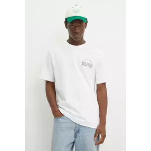 Les Deux tricou din bumbac bărbați, culoarea alb, cu imprimeu, LDM101204 imagine
