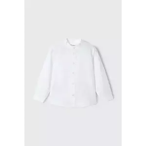 Mayoral cămașă din amestec de in pentru copii culoarea alb, 3119 imagine