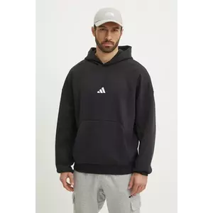 adidas bluza Future Icons barbati, culoarea negru, cu glugă, neted, JD4954 imagine
