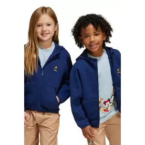 adidas bluză copii culoarea bleumarin, cu glugă, cu imprimeu, JD4554 imagine