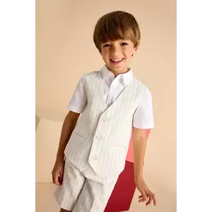 Mayoral vestă pentru copii din amestec de in culoarea bej, 3369 imagine