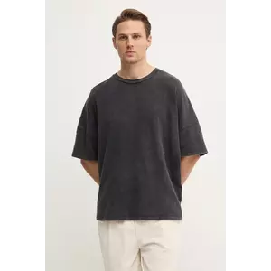 American Vintage tricou din bumbac barbati, culoarea gri, melanj, MSON02AGE25 imagine