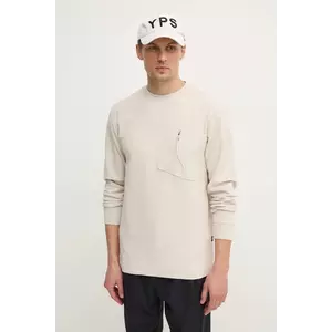 G-Star longsleeve din bumbac culoarea bej, uni, D25167-D617 imagine