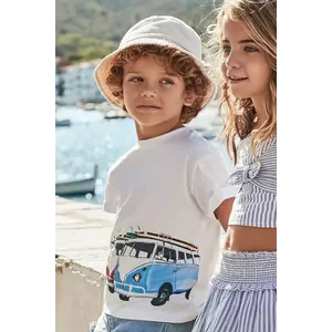 Mayoral tricou de bumbac pentru copii culoarea alb, cu imprimeu, 3047 imagine