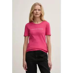 United Colors of Benetton tricou din bumbac femei, culoarea rosu, 3GA2E16A2 imagine
