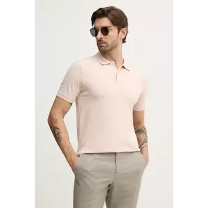 United Colors of Benetton tricou polo barbati, culoarea roz, neted, 3WG9U301Z imagine