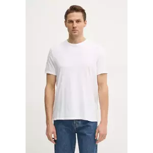 American Vintage tricou din bumbac barbati, culoarea alb, neted, MDEV02AE25 imagine