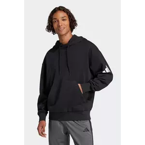 adidas bluza Essentials barbati, culoarea negru, cu glugă, neted, JF3587 imagine