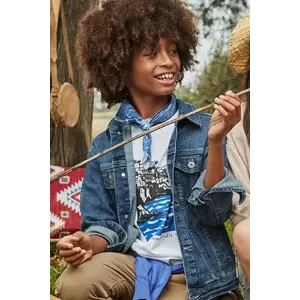 Mayoral tricou de bumbac pentru copii culoarea alb, cu imprimeu, 6006 imagine