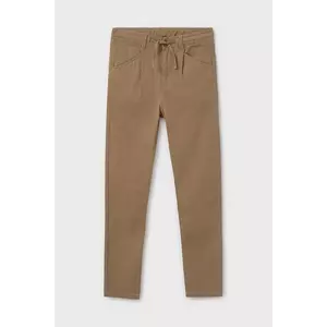 Mayoral pantaloni de bumbac pentru copii relaxed fit culoarea verde, neted, 6525 imagine