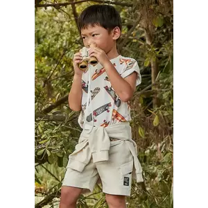 Mayoral pantaloni scurti copii cargo culoarea bej, talie reglabila, 3225 imagine