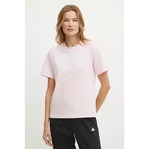 adidas tricou din bumbac Essentials femei, culoarea roz, JI6073 imagine
