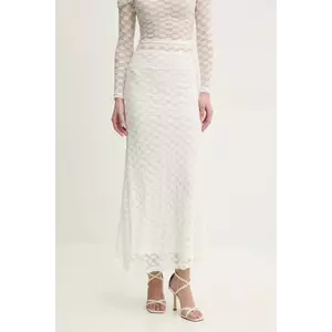 Bardot fusta ADONI culoarea alb, maxi, evazati, 59740SB imagine