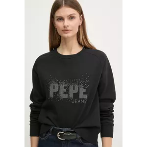 Pepe Jeans bluza LUNA femei, culoarea negru, cu imprimeu, PL581466 imagine
