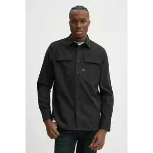 G-Star cămașă din bumbac bărbați, culoarea negru, cu guler clasic, regular, D23583-D773 imagine