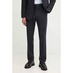 Filippa K pantaloni de lana culoarea albastru marin, mulata, 31585 imagine