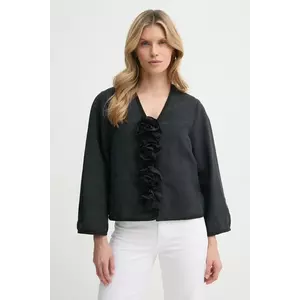 By Malene Birger camasa de matase MINEAS culoarea negru, regular, 102436 imagine