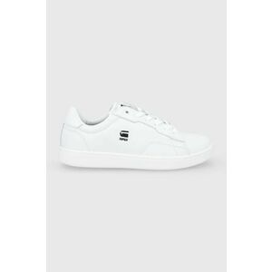 G-Star ghete de piele culoarea alb, cu toc plat imagine