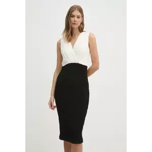 Dkny rochie culoarea bej, mini, mulată, DD4KWD80 imagine