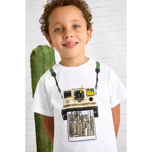 Mayoral tricou de bumbac pentru copii culoarea alb, cu imprimeu, 3044 imagine