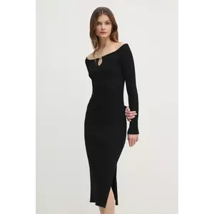 Boss Orange rochie culoarea negru, mini, mulată, 50531453 imagine
