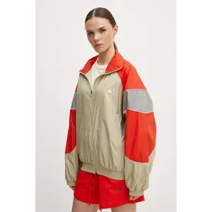 adidas by Stella McCartney geaca femei, culoarea bej, de tranzitie, oversize, JI5133 imagine