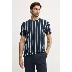 Lindbergh tricou din bumbac barbati, culoarea albastru marin, modelator, 30-400259 imagine