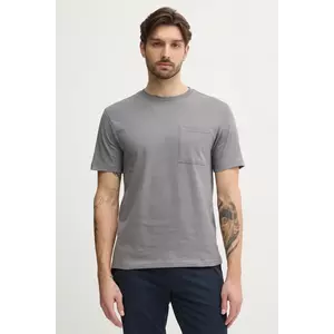 United Colors of Benetton tricou din bumbac barbati, culoarea gri, neted, 3BL0U10A8 imagine