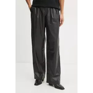 Boss Orange pantaloni femei, culoarea negru, drept, high waist, 50526501 imagine