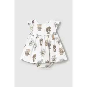 Mayoral Newborn rochie din bumbac pentru bebeluși culoarea bej, mini, evazată, 1869 imagine