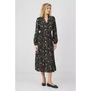 Medicine rochie culoarea negru, midi, evazată imagine